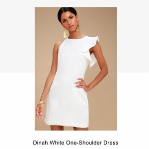 One Shoulder White Dress